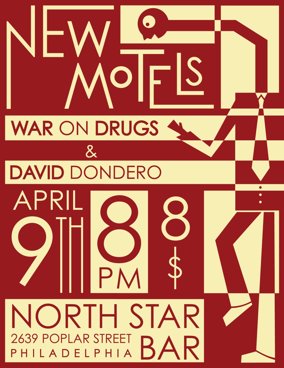 New Motels - show flier